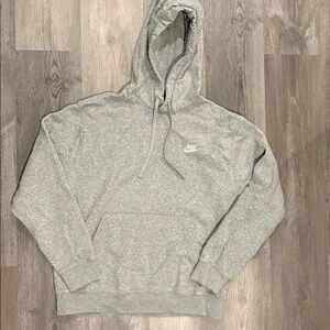 Nike Club Fleece Pullover Hoodie- Grey Size Medium